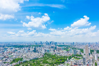 東京風景 Tokyo city skyline , Japan.